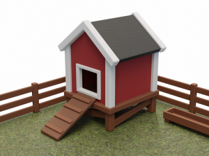 chicken coop pen 3D Model