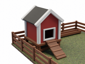chicken coop pen 3D Model