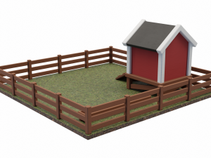 chicken coop pen 3D Model