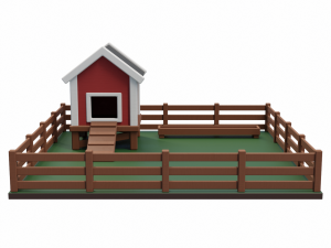 chicken coop pen 3D Model