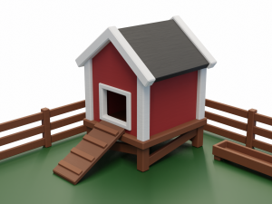 chicken coop pen 3D Model