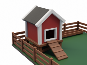 chicken coop pen 3D Model