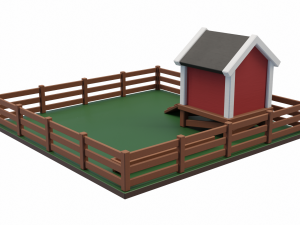 chicken coop pen 3D Model