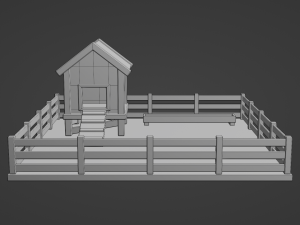 chicken coop pen 3D Model