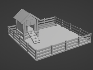 chicken coop pen 3D Model