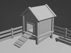 chicken coop pen 3D Model
