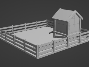 chicken coop pen 3D Model