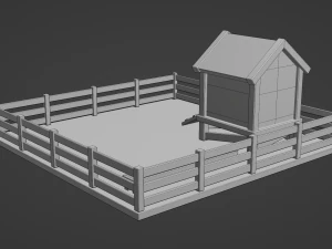 chicken coop pen 3D Model