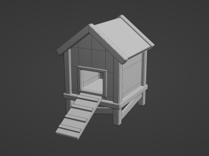 chicken coop pen 3D Model