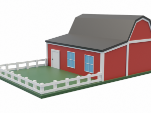 Barn With Pen Modello 3D