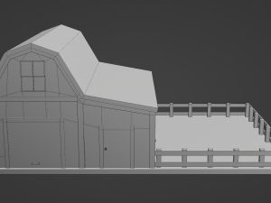Barn With Pen Modello 3D