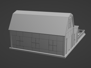 Barn With Pen Modello 3D
