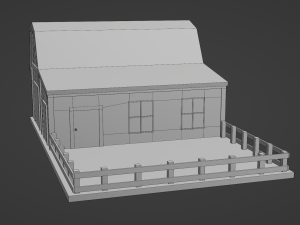 Barn With Pen Modello 3D