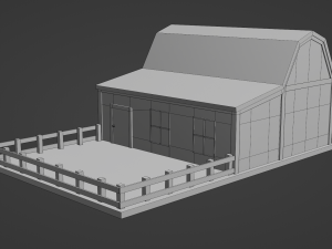 Barn With Pen Modello 3D