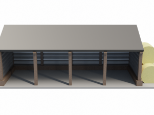 Pole Barn 3D Модель