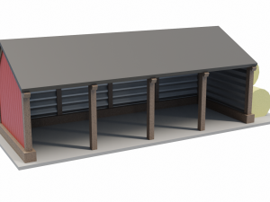 Pole Barn 3D Модель