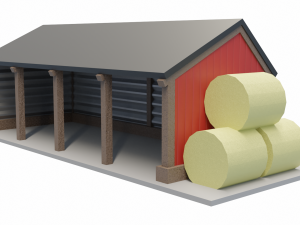 Pole Barn 3D Модель