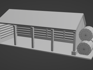 Pole Barn 3D Модель