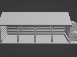 Pole Barn 3D Модель