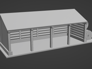 Pole Barn 3D Модель