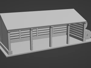 Pole Barn 3D Model