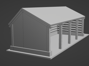 Pole Barn 3D Модель
