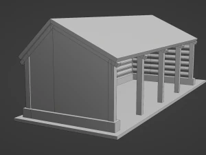Pole Barn 3D Model