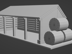 Pole Barn 3D Модель