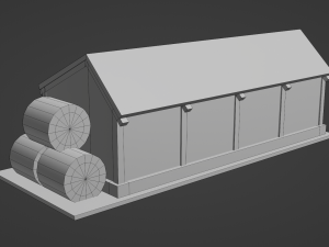 Pole Barn 3D Модель