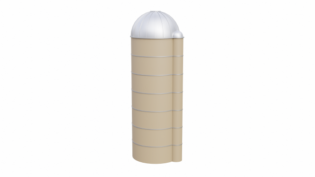 Farm Silo Model 3D .c4d .max .obj .3ds .fbx .stl .blend 