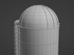 Farm Silo 3D Model