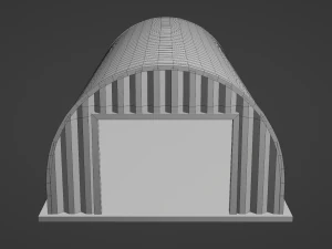 Metal Farm Shed 3D Model