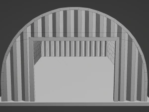 Metal Farm Shed 3D Model