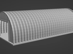 Metal Farm Shed 3D Model