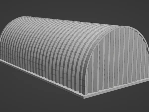 Metal Farm Shed 3D Model