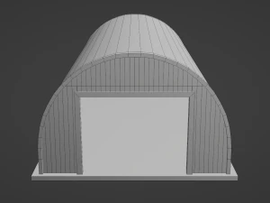 Metal Farm Shed 3D Model