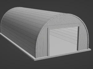 Metal Farm Shed 3D Model