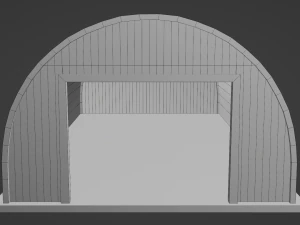 Metal Farm Shed 3D Model