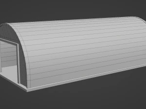 Metal Farm Shed 3D Model