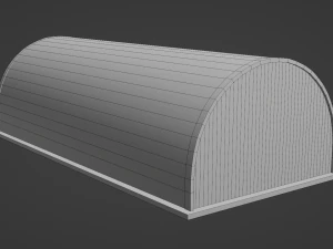 Metal Farm Shed 3D Model