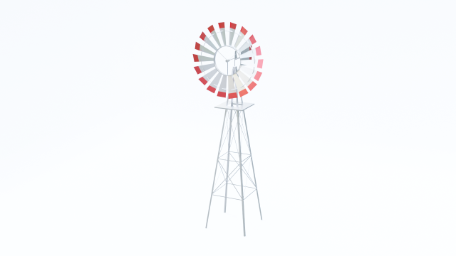 Metal Frame Windmill Model 3D .c4d .max .obj .3ds .fbx .stl .blend 