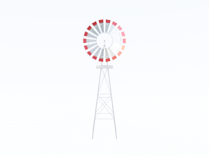 Metal Frame Windmill Model 3D
