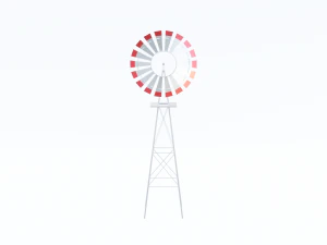 Metal Frame Windmill 3D Model