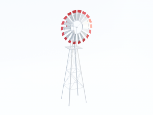 Metal Frame Windmill Model 3D