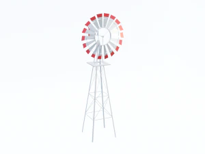 Metal Frame Windmill 3D Model