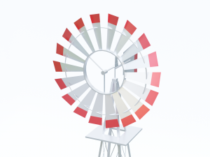 Metal Frame Windmill Model 3D