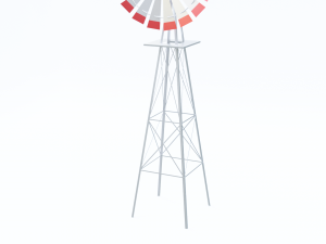 Metal Frame Windmill Model 3D