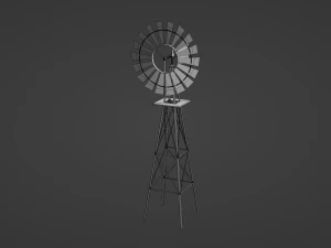 Metal Frame Windmill 3D Model