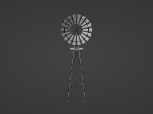 Metal Frame Windmill Model 3D
