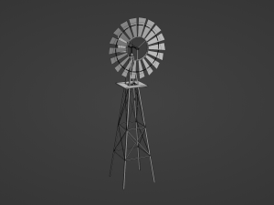 Metal Frame Windmill Model 3D